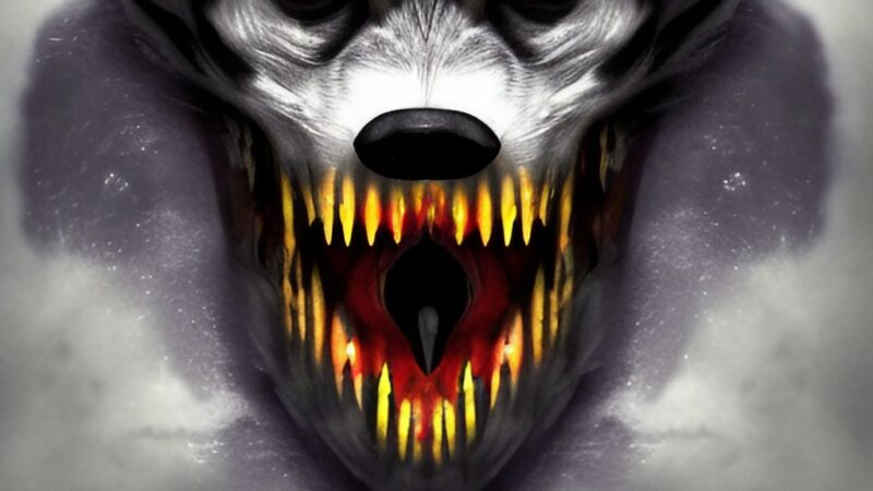 werewolf showing teeth